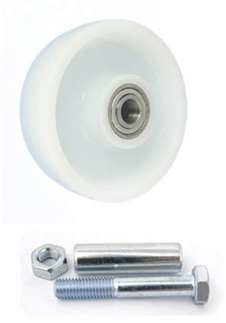 Zabi Industrieller Kunststoffroller KUGELLAGER Transportrollen Ø 160mm Polyamid Nylon 160mm 20mm 60mm 50mm 600kg 6204 Kugellager Plattenhalterung Drehgelenk