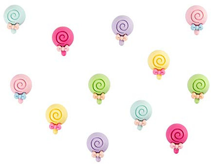 Oblique Unique® 12x Lolly Lutscher Konfetti als Streudeko Tischdeko Geschenk Dekoration für Kindergeburtstag Baby Shower Schuleinführung zum Basteln