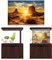 Aquarium Hintergrundposter, Dicker PVC-Kleber Sonne und Wüste Stil Aufkleber, Terrarium Hintergrund statisch selbstklebend Tapete (61 * 30cm)
