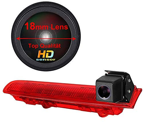 Dynavsal 1280 * 720 Pixel 1000TV Linien HD Objektiv 170°Super Weitwinke Auto Rückfahrkamera, Nachtsicht Bremslicht Rückfahrkamera Wasserdicht für T5 T6 ab 2010 Caravelle Multivan Transporter Van