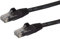 StarTech.com 7.5m CAT6 Ethernet Cable - Black CAT 6 Gigabit Ethernet Wire -650MHz 100W PoE RJ45 UTP Network/Patch Cord Snagless w/Strain Relief Fluke Tested/Wiring is UL Certified/TIA (N6PATC750CMBK)