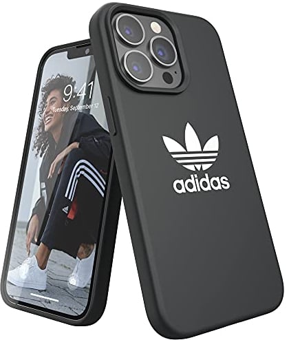 Adidas Hülle Entwickelt für iPhone 13 Pro 6.1, Fallgeprüfte Hüllen, stoßfeste erhöhte Kanten, Original Schutzhülle, Schwarz