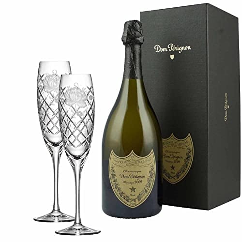 ARNSTADT KRISTALL 2er Sektglas-Set Sunrose + Dom Perignon Vintage - Kristallglas mundgeblasen · von Hand geschliffen · Handmade in Germany