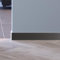 Porte Italiane, Zoccolino Battiscopa Passacavi in HDF, Resistente all'Acqua, Ideale per Pavimenti in Laminato, Ceramica e Resina, Prezzo/Quantità al Metro Lineare, Misura 12x90 mm, Rovere Grigio