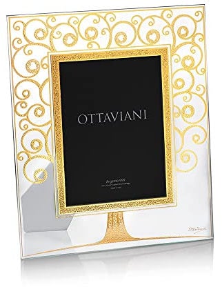 Ottaviani Portafoto della Collezione Albero dell'amore in Cristallo e foglia oro Tecnologia Gold Foil cm 13x18