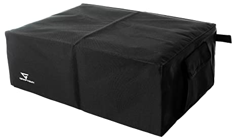 Graptemy Staubschutz für Plattenspieler, wasserdicht, aus Vinyl, faltbar, mit Seitentasche und 2 Finger-Zuglaschen, passend für Technics SL1200, SL1210 und Pioneer PLX 1000