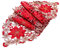 Tischdecke Bestickte 15 Weihnachtsläufer Luxus-Läufer-Tischdekorationen 70 Tischweihnachts-Stechpalmen-Weihnachtsstern X--Küche, Esszimmer und Bar Weihnachtstischdecke Stoff 80 80 (Red, One Size)