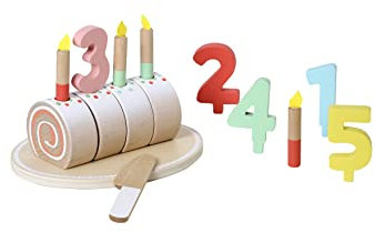 VERTBAUDET Gâteau roulé d'anniversaire en Bois Marron TU