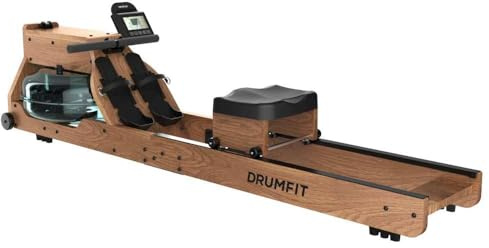 Cecotec Heim-Rudergerät - Wasserwiderstand - Holzoptik Drumfit Rower 20000 Neptun Wood. 13L Tank