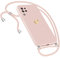 Handykette Hülle für Samsung Galaxy A12 Hülle Necklace, Herz Motiv Muster Handyhülle für Samsung Galaxy A12 Hülle mit Band Kordel zum Umhänge Band Ultradünn Hülle für Samsung A12 Handykette (Rosa)