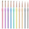 Nicpro 10 Stück Feiner Detail Pinselset, Macaron-Pastell, Miniatur Pinsel mit Spitze, Dünne Pinsel für Acryl, Öl, Aquarell, Basteln, Modelle, Felsmalerei, Malen nach Zahlen