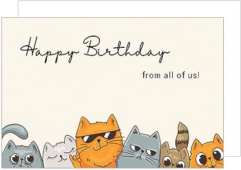 Edition Seidel Premium XXL Maxi Glückwunschkarte zum Geburtstag mit Umschlag Format DIN A4. Geburtstagskarte Grußkarte Karte Billet Happy Birthday Mann Frau Kind coole Katzen (A4-G3467)