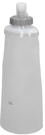 Botella Deportiva Plegable, Botella de Agua Blanda Liviana, Diseño Conveniente de Boquilla de 1 Litro para Escalar y Correr