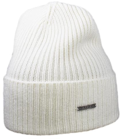 MELEGARI Mütze Beanie Cortina | Wolle und Kaschmir | Made in Italy | Unisex, Weiß, Taglia unica-XL