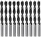 HARFINGTON 10pcs Brad Point Drill Bits 9mm(3/8) Dia Straight Round Shank Metric Brad Point Spiral Twist Drill Bits for Softwood Hardwood Plywood Plastic Rubber, Black