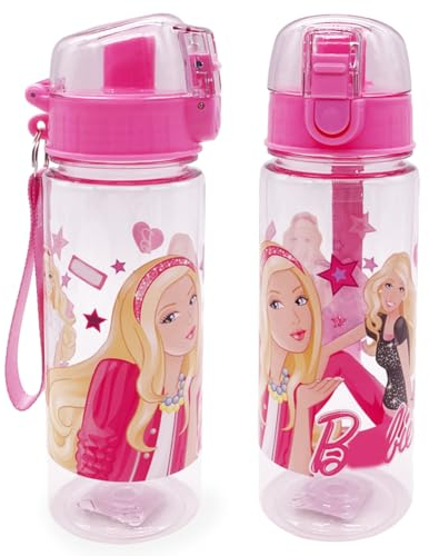 NTEVXZ Gourde pour Enfant 550 ml, Gourdes d'eau Enfant, avec Motif Barbi, Rose, pour Maternelle ou école, Sports de Plein Air