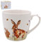 The Leonardo Collection Hares Breakfast Mug Fine China Coffee Mug Tea Hot Drinks British Design 350ml Animal Theme Rabbit Easter Woodland Gift Present