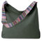 Asnews Cord Umhängetasche, Große Handtasche mit Reißverschluss, Shopper Tasche Tote Bag, Crossbody Bag mit Bunte Riemen für Damen & Mädchen