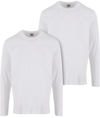 Urban Classics Basic Longsleeve 2-Pack White+White, XXL