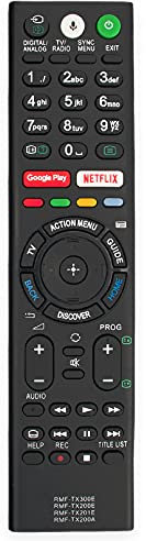 ROLLGAN RMF-TX300E RMF-TX200E Voice Replace Remote Compatible with SONY RMF-TX201E RMF-TX200A remote for TV KD-43XD8099 KD-49XD8088 KD-55XF8577 KD-55AF8 KD-65XF8588 KD-75XF8596