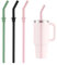3pcs Pailles de Remplacement pour Hydro Flask Gobelet de Voyage 40oz, Sans BPA Pailles de Gobelet en Silicone Réutilisables pour Hydro Flask Bouteille d'Eau Accessoires (Noir, Rose et Vert)