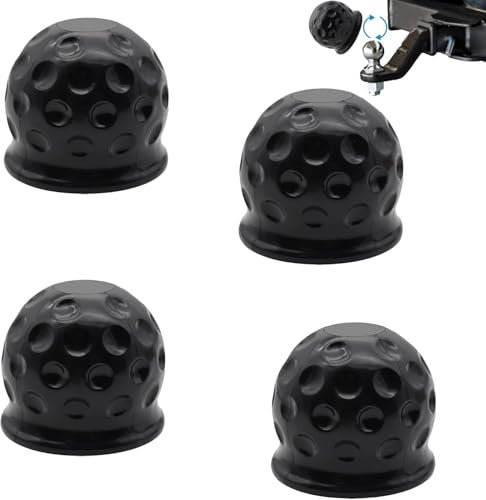 Gummi Abdeckung Anhängerkupplung für Ø50 mm Kugelkopfkupplungen,Hänger Kupplung Kappe,Anhängerkupplung Schutzkappe,Anhängerkugelkopf Schutzhülle für Anhänger,4 Stück Anhängerkupplung Abdeckung