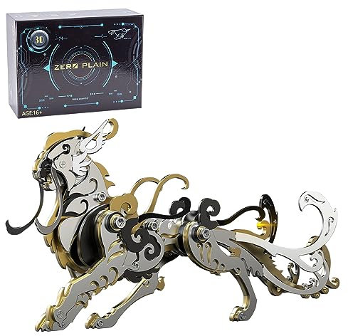 CreativeBlocker 3D Metall Puzzle-DIY Tiger 3D Modell Bausätze Erwachsene, Fabelwesen Figuren Metallbaukasten Bastelset Modellbau, Steampunk Deko, Geschenk für Weihnachten Geburtstag (88PCS)