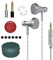 AOSHIDA E60 Wired Earbuds, Wired Earphones Lightweight Aluminum In-Ear Earphones IEM, Flat Head Earbud Noise Isolation Corded for 3.5mm 4.4mm 6.35mm Jack, Headphone Case, No Mic