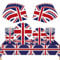69Pcs Union Jack Party Tableware Set,VE Day 80th Anniversary Table Decorations UK Flag Paper Plates,Napkins, Cups, and Table Cloth,Great Britain Dinnerware for Union Jack Royal Party