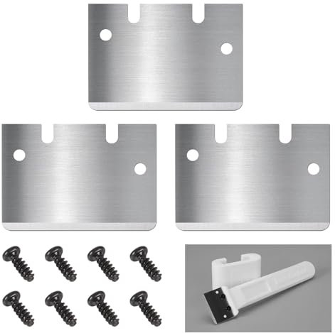 3D Drucker Cooktop Scrapers Compatible with Bambu Lab A1/X1/P1 Series Anycubic Kobra Serie Creality All 3D Druckern Bauplatte Schaberklingen mit 8 Stück Schrauben (3PCS)