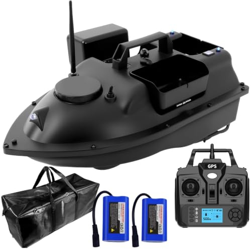 GPS-Angelköderboot, ferngesteuertes kabelloses Köderboot, Doppelmotor, 2 kg, automatische Futterrückführung, Fernbedienung, 500 m Entfernung, Angelnestboot (24000mah)