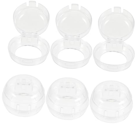 minkissy 6 Stück Kindersicherung Herdschutz Knopfabdeckung Teilig Transparent Multifunktional für Gasherd Induktionsherd Waschmaschine Schutz für Haushaltsschalter