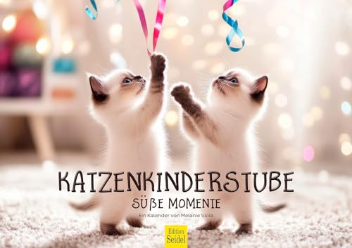 Edition Seidel Premium Kalender Katzen Kinder Stube 2026 Format DIN A3 Wandkalender Haustiere Kätzchen Katze Kater Kitten Melanie Viola