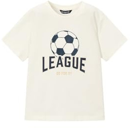 Mayoral T-Shirt mit League für Jungen Sahne 10 Jahre (140cm)