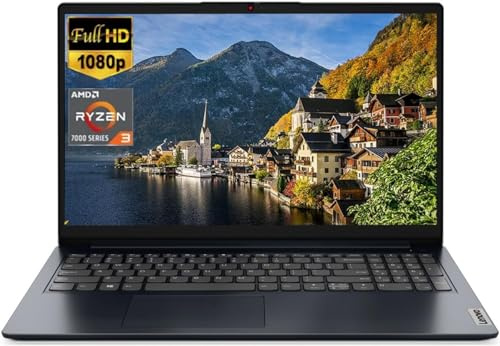 Lenovo Ideapad Laptop 15.6 FHD Laptop AMD Ryzen 3 7320U 8GB RAM 1TB PCIe NVMe SSD, HDMI, Webcam, Wi-Fi 5, Bluetooth, Windows 11 Professional