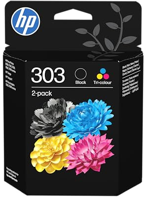 HP 303 Schwarz/Farbe, Original Druckerpatronen 2er-Pack | Tinte für HP Envy 6200, 7100, 7800, HP Envy Photo 6200, 7100, 7800, HP Tango, HP Tango X, ~200 Seiten (3YM92AE)