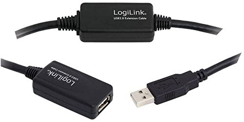 LogiLink UA0147 Câble USB 2.0 avec répéteur 25 m Noir