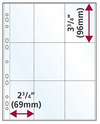 Enigma Xtra Acid Free HD A4 Portrait E9 Photo Sleeves for Ring Binder Albums - 9 Pocket per Page (10 Pack)
