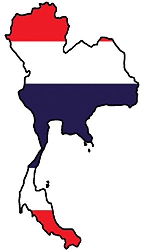 Werbetechnik Sotirios Papoutsis Auto Aufkleber Thailand Sticker Konturgeschnitten (ca 11x6 cm)