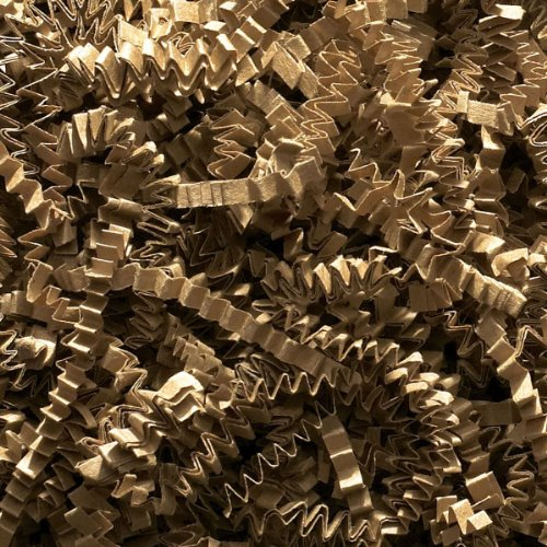 Box.it.pack.it CC500 Natural Shredded Crinkle Cut Kraft Paper for gift box/hamper fill (500g)