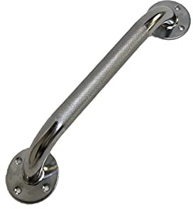 Barre douche - Barres d'appui de salle de bain - barre d'appui wc - Barre de douche - Poignée porte Douche - Personne agée - Senior - Barre d'appui droit - En acier chromé 30 cm