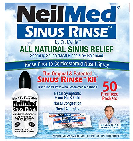 NeilMed SinuRinse/50 Sachets Kit Including Easy Squeeze Bottle