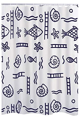 Ridder 461130-350 Neptun Rideau de douche textile 120 x 200 cm Bleu