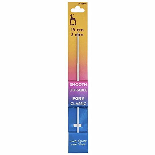 Pony Aluminium Crochet Hooks, Multi-Colour, 5.1 x 2.9 x 20.8 cm