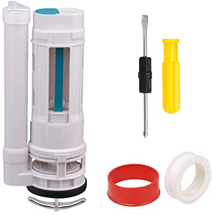 BQLZR Toilet Cistern Dual Flush Push Button Valve 9.84inch Height White 2.3L/S