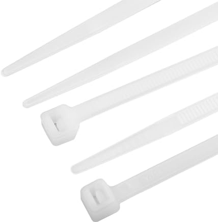 alca® Kabelbinder 50 Stk. weiß, 4,6x450 mm | Zugfestigkeit 22kg, temperaturbeständig & UV-beständig für Innen- und Außen Kabelbefestigung, aus Nylon 6.6