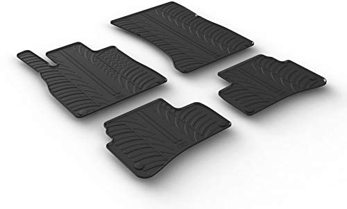 Gledring Satz Gummimatten kompatibel mit Mercedes S-Klasse W222 9/2013-8/2020 (T Profil 4-teilig + Montage-clips) | kompatibel mit Mercedes S-Klasse W222 9/2013-8/2020 (T-Profil 4-tlg. + Montageclips)