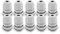 ARLI Kabelverschraubungen M12 x 1,5 mm metrisch IP67 10x M 12 Kabel Verschraubung 3-6,5 mm grau Gegenmutter wasserdicht Kunststoff Cable Gland 10 Stück