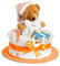 Windeltorte Boho mit Kuscheltier für Mädchen oder Jungen, Geschenke zur Geburt für die Mutter, Taufe oder Baby-Party - Geschenkidee mit neugeborene Windeln - Inklusive Glückwunschkarte