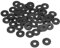 sourcing map 50Stk, Nylon Flache Unterlegscheiben M5 für 5 mm ID Schraubenbolzen 15 mm AD 1 mm Dick Distanzhülsen Dichtungsringe Beilagscheiben für Wasserhahn Rohr Wasserschlauch Schwarz